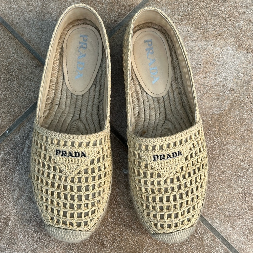 Prada tan shoes